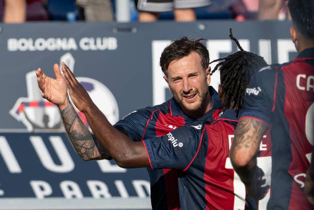 Foto IPP Damiano Fiorentini Bologna 23 05 2026 Calcio Campionato serie A 2025-2026 partita: Bologna-Inter nella foto: esultanza gol Federico Bernardeschi per il pareggio Italy Photo Press World Copyright italy ITALY  Copyright: xR4924_italyphotopressx