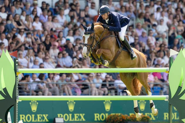 Daniel DEUSSER GER on Pepita van t Meulenhof BR, in jumping, action, in the round in jumping S5 2nd Qualifier Rolex Grand Prix, jumping competition with one round and jump-off, CSI5, Rolex Grand Slam, on 23 05 2026, World Equestrian Festival, TSCHIO Aachen 2026 from 22 24 05 2026 in Aachen Germany Â