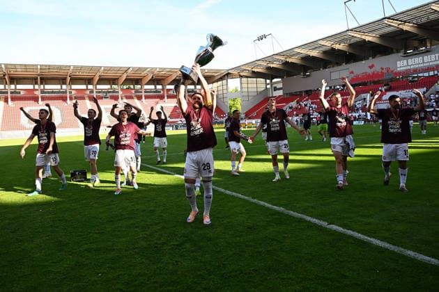23 05 2026, xpsx, Soccer final Hessenpokal, SG Barockstadt Fulda Lehnerz SV Wehen Wiesbaden v l jubilation, joy about the cup victory Fatih Kaya SV Wehen Wiesbaden DFL DFB REGULATIONS PROHIBIT ANY USE OF PHOTOGRAPHS as IMAGE SEQUENCES and or QUASI VIDEO Offenbach