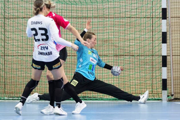 Goalkeeper Sofie Kruggel Halle, 31 , SV Union Halle Neustadt vs BSV Sachsen Zwickau, Handball Bundesliga Frauen, Play Offs 5 11 Matchday 6, Season 2025 26, 23 05 2026 Halle SWH Arena Sachsen Anhalt Germany