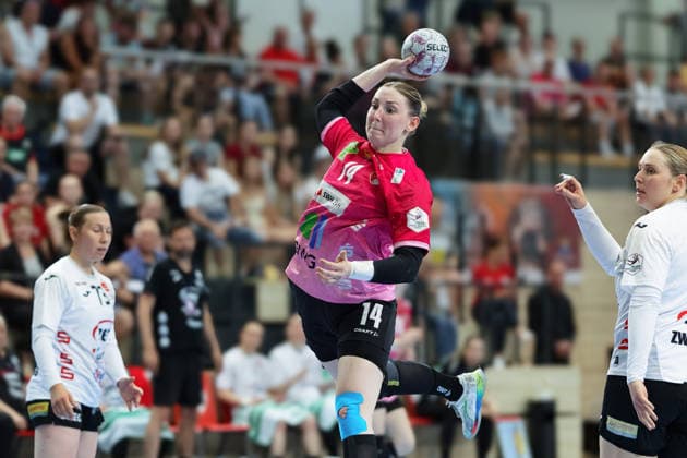Tina Wagenlader Halle, 14 , SV Union Halle Neustadt vs BSV Sachsen Zwickau, Handball Bundesliga Frauen, Play Offs 5 11 Matchday 6, Season 2025 26, 23 05 2026 Halle SWH Arena Sachsen Anhalt Germany