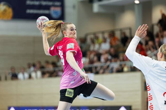 Cara Reuthal Halle, 26 , SV Union Halle Neustadt vs BSV Sachsen Zwickau, Handball Bundesliga Women, Play Offs 5 11 Matchday 6, Season 2025 26, 23 05 2026 Halle SWH Arena Sachsen Anhalt Germany