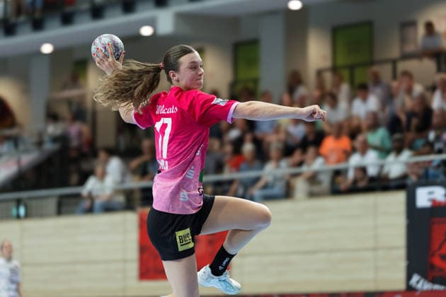 Emma Hertha Halle, 17 , SV Union Halle Neustadt vs BSV Sachsen Zwickau, Handball Bundesliga Women, Play Offs 5 11 Matchday 6, Season 2025 26, 23 05 2026 Halle SWH Arena Sachsen Anhalt Germany