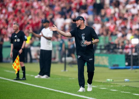 Soccer, Men, Season 2025 2026, 83 DFB Cup Final, FC Bayern Munich VfB Stuttgart, Coach Sebastian Hoeneß Stuttgart , 23 05 2026, Copyright: xMatthiasxKochx