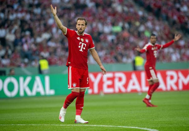 Soccer, Men, Season 2025 2026, 83 DFB Cup Final, FC Bayern Munich VfB Stuttgart, v l Harry Kane Bayern Munich , Michael Olise Bayern Munich , 23 05 2026, Copyright: xMatthiasxKochx