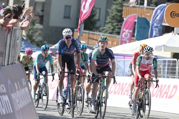 23-05-2026 Giro D italia; Tappa 14 Aosta - Pila; 2026, Alpecin - Premier Tech; 2026, Decathlon - Cma Cgm; 2026, Polti - Visitmalta; Price-pejtersen, Johan; Pedersen, Rasmus; Pesenti, Thomas; Pila; 