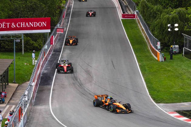 F1 - CANADIAN GRAND PRIX 2026 01 NORRIS Lando (gbr), McLaren F1 Team MCL40, 16 LECLERC Charles (mco), Scuderia Ferrari SF-26, 81 PIASTRI Oscar (aus), McLaren F1 Team MCL40, 44 HAMILTON Lewis (gbr), Scuderia Ferrari SF-26, action during the Formula 1 Grand Prix du Canada 2026, 5th round of the 2026 Formula One World Championship, WM, Weltmeisterschaft from May 22 to 24, 2026 on the Circuit Gilles Villeneuve, in Montrà al, Canada - Montrà alCanada Copyright: xCharlyxLopezx