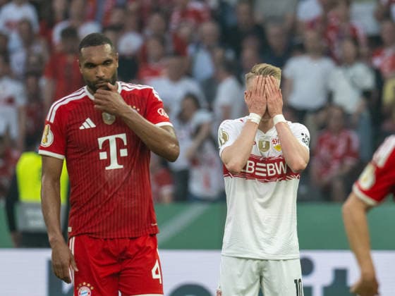 Frustration at Chris Fuehrich VfB Stuttgart, 10 after a missed goal chance, GER, FC Bayern Muenchen vs VfB Stuttgart, Football, Men, DFB Pokal, Final, Season 2025 2026, 23 05 2026, DFL DFB REGULATES PROHIBIT ANY USE OF PHOTOGRAPHS AS IMAGE SEQUENCES AND OR QUASI VIDEO, GER, FC Bayern Muenchen vs VfB Stuttgart, Football, Men, DFB Cup, Final, Season 2025 2026, 23 05 2026 Berlin Copyright: xEibner-Pressefoto WolfgangxFrankx EP_WFK