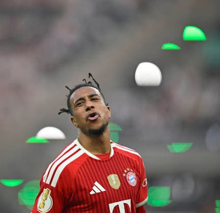 Michael Olise FC Bayern Muenchen FCB 17 Disappointment disappointed after missed goal chance Gesture Gesture 83 DFB Pokalfinale FC Bayern Muenchen FCB vs VFB Stuttgart Olympiastadion Berlin 23 05 2026 DFL REGULATIONS PROHIBIT ANY USE OF PHOTOGRAPHS AS IMAGE SEQUENCES AND OR QUASI VIDEO 83 DFB Pokalfinale FC Bayern Muenchen FCB vs VFB Stuttgart