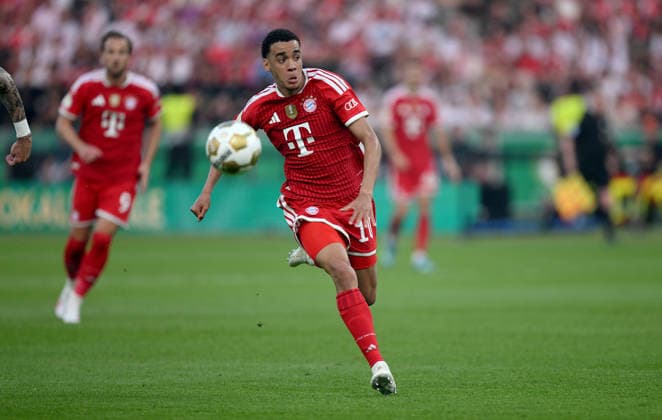 Football DFB Cup Final 2025 2026 in Berlin FC Bayern Muenchen VfB Stuttgart 23 05 2026 Jamal Musiala FC Bayern Muenchen