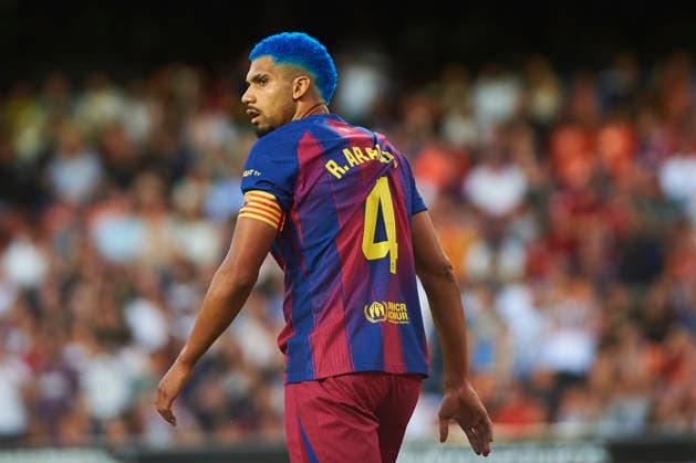 Ronald Araujo FC Barcelona during the LaLiga EA Sports match between Valencia CF and FC Barcelona at Estadio de Mestalla on May 23, 2026 in Valencia, Spain Photo by Maria Jose Segovia DeFodi Images