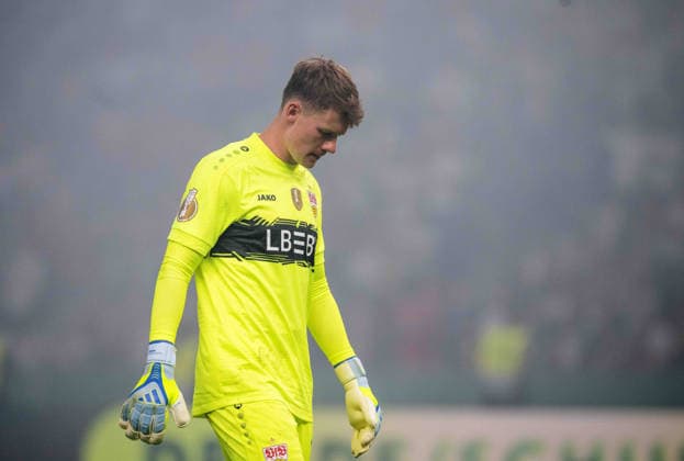 Soccer, Men, Season 2025 2026, 83 DFB Cup Final, FC Bayern Munich VfB Stuttgart, Goalkeeper Alexander Nübel Stuttgart , 23 05 2026, Copyright: xMatthiasxKochx