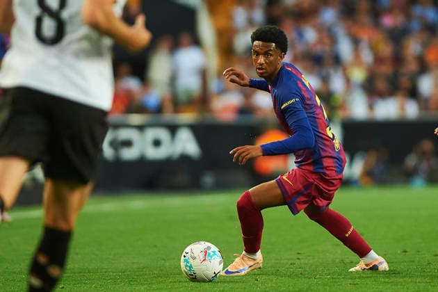 Alejandro Balde FC Barcelona during the LaLiga EA Sports match between Valencia CF and FC Barcelona at Estadio de Mestalla on May 23, 2026 in Valencia, Spain Photo by Maria Jose Segovia DeFodi Images