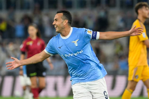 Pedro Eliezer Rodriguez Ledesma of SS Lazio celebrates after scoring the goal of 2-1 during the Serie A 2025 2026 football match between SS Lazio and Pisa SC 1909 at Stadio Olimpico in Rome (Italy), May 23, 2026. AndreaxStaccioli