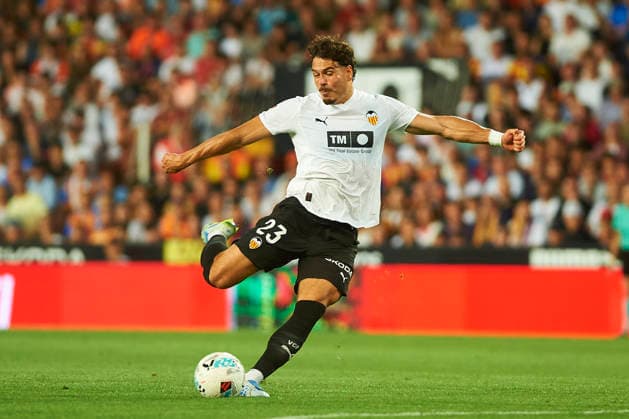 Filip Ugrinic Valencia CF during the LaLiga EA Sports match between Valencia CF and FC Barcelona at Estadio de Mestalla on May 23, 2026 in Valencia, Spain Photo by Maria Jose Segovia DeFodi Images