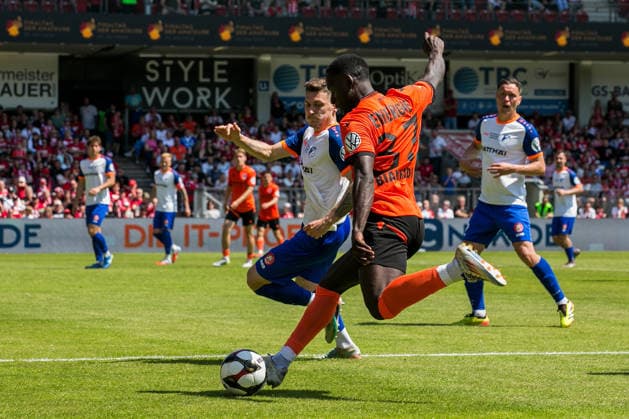 Cottbus, Germany 23 May 2026 Brandenburg State Cup 2025 2026 Final FC Energie Cottbus vs VfB Krieschow In the picture on the ball Merveille Biankadi Energie Cottbus DFB regulations prohibit any use of photographs as image sequences and or quasi video LEAG Energie Stadion Brandenburg Copyright: xFotostandx xWeilandx
