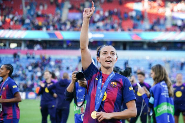 OSLO, NORWAY - 23 MAY 2026: Aitana Bonmati of FC Barcelona, Barca Femenni holds her winners medal, as they are crowned queens of Europe after winning the 2026 UEFA Women s Champions League Final match between FC Barcelona Femeni and OL Lyonnes at Ullevaal Stadion on May 23, 2026 in Oslo, Norway.  Copyright: xAlexandraxFechetex xSPPx Sportspressphoto_152809