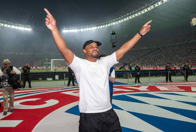 Soccer, Men, Season 2025 2026, 83 DFB Cup Final, FC Bayern Munich VfB Stuttgart, Coach Vincent Kompany Bayern Munich , Cheering after the final whistle, 23 05 2026, Copyright: xMatthiasxKochx