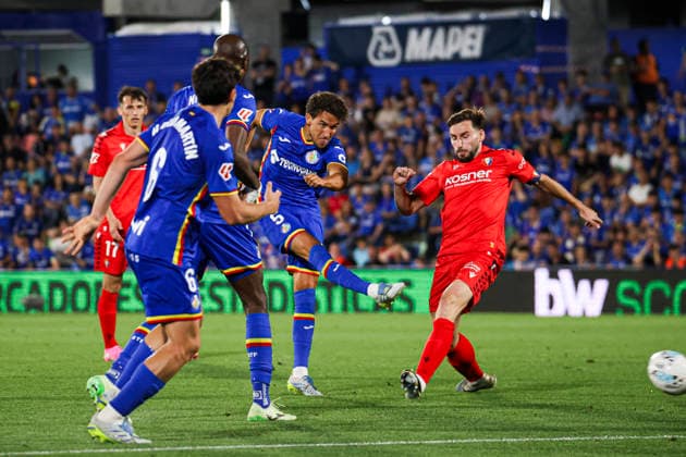 Getafe vs Osasuna, on the 38th matchday of the 2025 26 Spanish First Division May 23, 2026, Getafe, Madrid, Spain Luis Milla celebrates his goal during the Spanish championship LaLiga football match between Getafe and Osasuna on 23 May 2026 at Estadio El Coliseum in Getafe, Madrid, Spain Madrid Madrid Madrid Spain Copyright: xAlejandroxMatiasx
