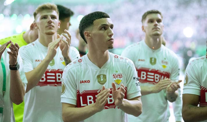 Berlin , Football DFB Cup Final 2026 , FC Bayern Munich vs VfB Stuttgart , Bilal El Khannouss VfB