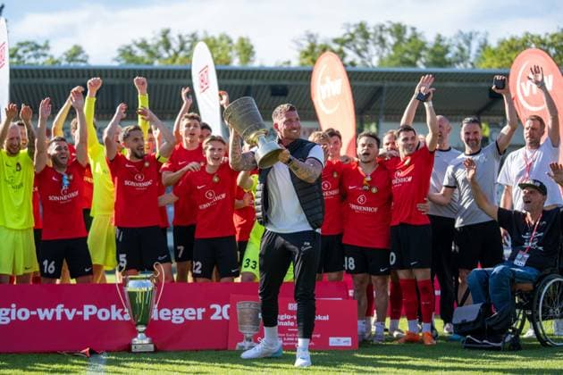 , Stuttgarter Kickers vs SG Sonnenhof Großaspach, Soccer, WFV Cup, Final, 23 05 2026 Stuttgart Degerloch Baden Wuerttemberg Germany Copyright: xkolbert-press PhilipxZieglerx