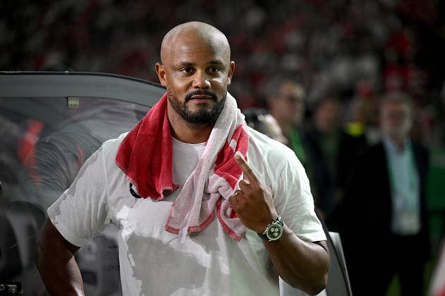 Football DFB Cup Final 2025 2026 in Berlin FC Bayern Muenchen VfB Stuttgart 23 05 2026 Winner FC Bayern Muenchen cheers after winning the DFB Cup Coach Vincent Kompany FC Bayern Muenchen