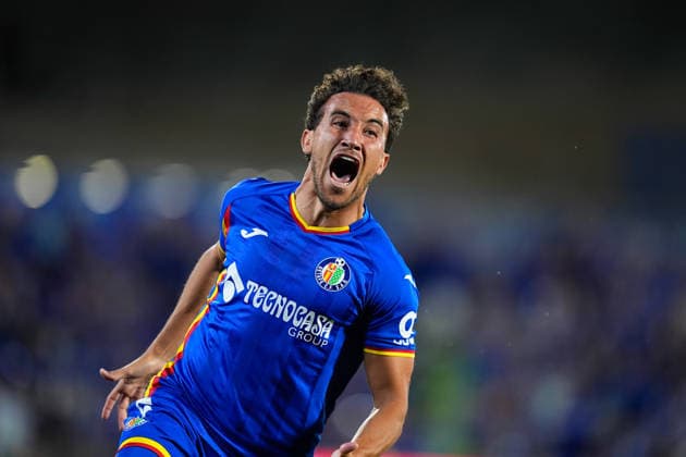 May 23, 2026, Getafe, Madrid, Spain: Luis Milla of Getafe CF celebrates a goal during the Spanish League, LaLiga EA Sports, football match played between Getafe CF and CA Osasuna at Coliseum de Getafe stadium on May 23, 2026, in Getafe, Spain. Getafe Spain - ZUMAa181 20260523_zaa_a181_223 Copyright: xDennisxAgyemanx