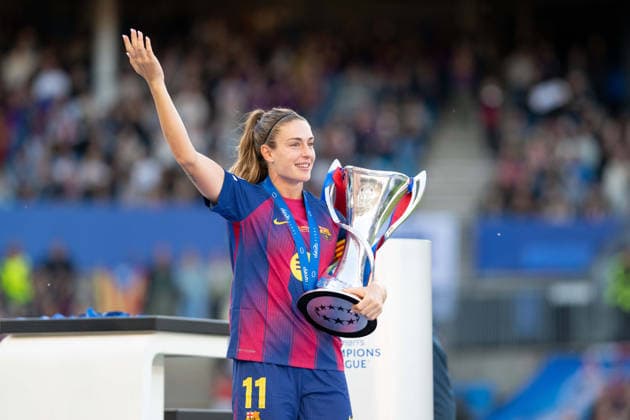RECORD DATE NOT STATED 23rd May 2026; Ullevaal Stadion, Oslo, Norway; UEFA Womens Champions League Final Football, FC Barcelona, Barca versus OL Lyonnes; Alexia Putellas (11) of Barcelona holds the trophy AdelinaxCobos