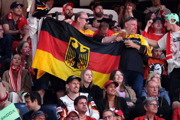 IIHF - World Championship, WM, Weltmeisterschaft - Austria vs Germany - German Fans Zurich Swiss Life Arena Zürich Schweiz Copyright: xSergioxBrunettix