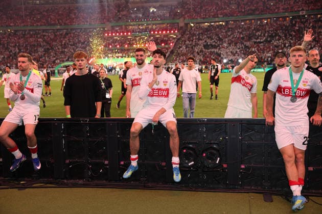 23 05 26 DFB Pokal Final 2026 FC Bayern Munich VfB Stuttgart Germany, Berlin, 23 05 2026, Football, Season 2025 2026, DFB Pokal Final 2026 Berlin, FC Bayern Munich VfB Stuttgart VfB Disappointment