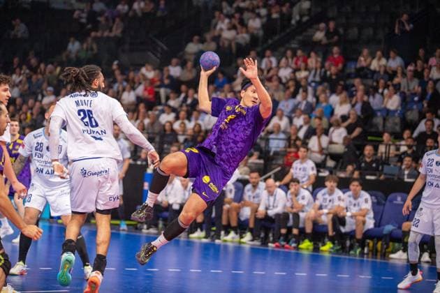 May 23, 2026, Paris, Å½Le-De-France, France: Montpellier won the 2026 handball French Cup after beating Nantes (27-24) at Accor Hotel Arena in Paris Bercy. It is the 16th title for the club from Herault that realizes the back-to-back. Ro mi Desbonnet has done 11 saved whose 3 on 7-meter throw. Paris France - ZUMAp284 20260523_zip_p284_091 Copyright: xMickaelxPintax