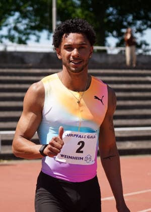Athletics, athletics, B U S Kurpfalz Gala , 23 05 2026 , Sepp Herberger Stadion Weinheim, 100m Joshua Hartmann ASV Köln