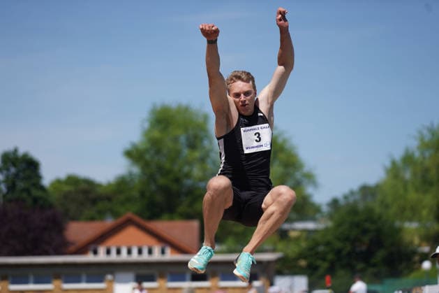 Athletics, athletics, B U S Kurpfalz Gala , 23 05 2026 , Sepp Herberger Stadion Weinheim, long jump men Luca Harden LG Brillux Münster