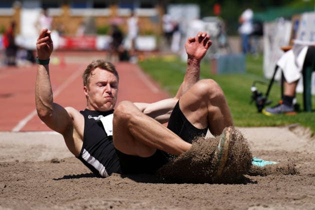 Athletics, athletics, B U S Kurpfalz Gala , 23 05 2026 , Sepp Herberger Stadion Weinheim, long jump Luca Herden LG Brillux Münster