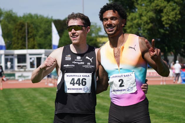 Athletics, athletics, B U S Kurpfalz Gala , 23 05 2026 , Sepp Herberger Stadium Weinheim, Kevin Kranz, Joshua Hartmann