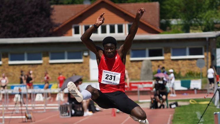 Athletics, athletics, B U S Kurpfalz Gala , 23 05 2026 , Sepp Herberger Stadion Weinheim, long jump Ernest Schulze, TSV Bayer 04 Leverkusen