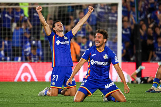 Getafe vs Osasuna, on the 38th matchday of the 2025 26 Spanish First Division May 23, 2026, Getafe, Madrid, Spain Getafe celebrate their qualification to the European Competition during the Spanish championship LaLiga football match between Getafe and Osasuna on 23 May 2026 at Estadio El Coliseum in Getafe, Madrid, Spain Madrid Madrid Madrid Spain Copyright: xAlejandroxMatiasx