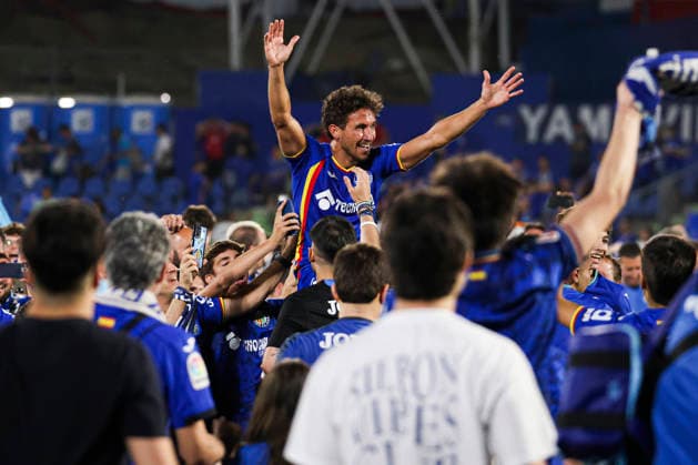 Getafe vs Osasuna, on the 38th matchday of the 2025 26 Spanish First Division May 23, 2026, Getafe, Madrid, Spain Getafe celebrate their qualification to the European Competition during the Spanish championship LaLiga football match between Getafe and Osasuna on 23 May 2026 at Estadio El Coliseum in Getafe, Madrid, Spain Madrid Madrid Madrid Spain Copyright: xAlejandroxMatiasx