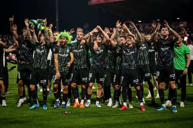 Player of Elche CF celebrates during a La Liga EA Sports match between Girona FC and Elche CF at Estadi Municipal de Montilivi in Girona, , Spain, on May 23 2026. Photo by Felipe Mondino *** Player of Elche CF celebrates during a La Liga EA Sports match between Girona FC and Elche CF at Estadi Municipal de Montilivi in Girona, , Spain, on May 23 2026 Photo by Felipe Mondino Copyright: x@FELIPExMONDINOx