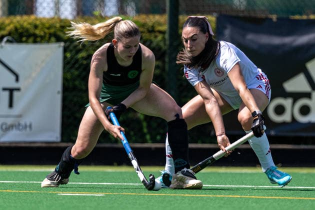 BHC 1 Ladies Club Raffelberg Field Hockey, 2 Playdown Match, 1 Bundesliga, Women Bremen, Germany, 23 05 26 BHC 1 Ladies Club Raffelberg at Bremer Hockey Club e V on 23 05 2026 in Bremen, Germany Photo by Axel Kaste Right Agostina Lovagnini Bremen Bremer Hockey Club e V Free Hanseatic City of Bremen Germany BHC Damen - Raffelberg 3-1 23.5.26 LR-3756