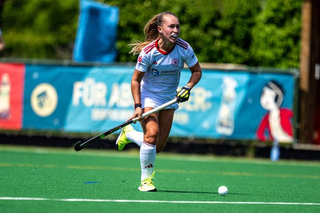 BHC 1 Ladies Club Raffelberg Field Hockey, 2 Playdown Match, 1 Bundesliga, Women Bremen, Germany, 23 05 26 BHC 1 Ladies Club Raffelberg at Bremer Hockey Club e V on 23 05 2026 in Bremen, Germany Photo by Axel Kaste Delfina Gerula Bremen Bremer Hockey Club e V Free Hanseatic City of Bremen Germany BHC Damen - Raffelberg 3-1 23.5.26 LR-3841