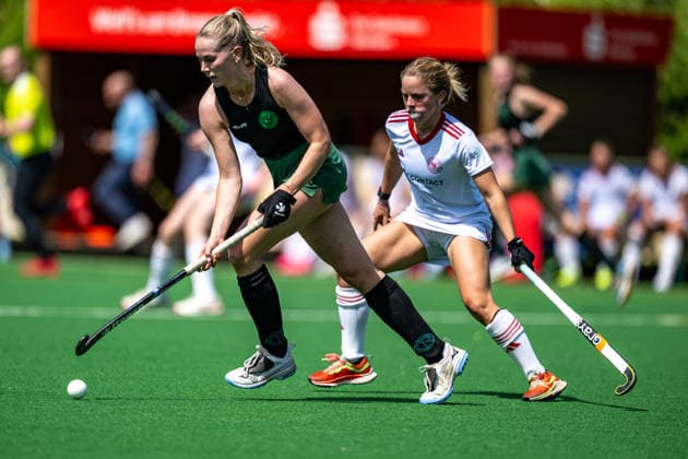 BHC 1 Ladies Club Raffelberg Field Hockey, 2 Playdown Match, 1 Bundesliga, Women Bremen, Germany, 23 05 26 BHC 1 Ladies Club Raffelberg at Bremer Hockey Club e V on 23 05 2026 in Bremen, Germany Photo by Axel Kaste Right Delfina Granatto Bremen Bremer Hockey Club e V Free Hanseatic City of Bremen Germany BHC Damen - Raffelberg 3-1 23.5.26 LR-3891