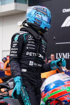FORMULA ONE CANADIAN GRAND PRIX 2026 George Russell 63 (GBR) Mercedes celebrates after taking Pole in qualifying for the race during the Formula 1 Lenovo Canadian Grand Prix 2026, 5th round of the 2026 Formula One World Championship, WM, Weltmeisterschaft from May 22 to 24, 2026 at the Circuit Gilles Villeneuve, Montreal, Canada Credit: Robbie Hoad Every Second Media Editorial use only. All images are copyright Every Second Media Limited. No images may be reproduced without prior permission. Copyright: xIMAGO EveryxSecondxMediax ESM-2005-0333 RobbiexHoadx xEveryxSecondxMediax