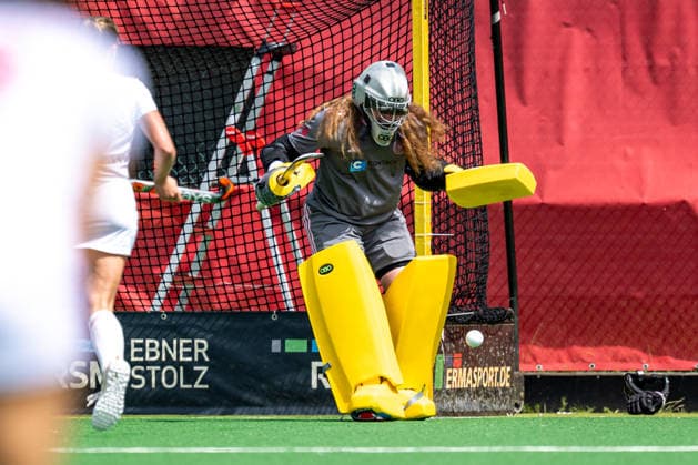 BHC 1 Ladies Club Raffelberg Field Hockey, 2 Playdown Match, 1 Bundesliga, Women Bremen, Germany, 23 05 26 BHC 1 Ladies Club Raffelberg at Bremer Hockey Club e V on 23 05 2026 in Bremen, Germany Photo by Axel Kaste TW Franziska Hagen, BHC Bremen Bremer Hockey Club e V Free Hanseatic City of Bremen Germany BHC Damen - Raffelberg 3-1 23.5.26 LR-4046