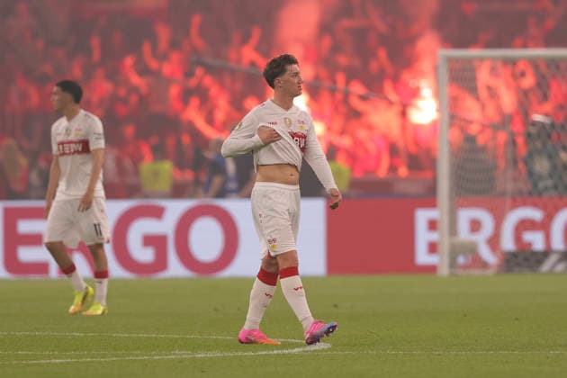 Angelo Stiller VfB Stuttgart looks dejected during the DFB Cup Final 2026 match between FC Bayern München and VfB Stuttgart at Olympiastadion on May 23, 2026 in Berlin, Germany Photo by Oliver Kaelke DeFodi Images