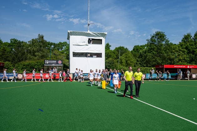 BHC 1 Damen Club Raffelberg Feldhockey, 2 Playdown Spiel, 1 Bundesliga, Frauen Bremen, Deutschland, 23 05 26 BHC 1 Damen Club Raffelberg im Bremer Hockey Club e V am 23 05 2026 in Bremen, Deutschland Foto von Axel Kaste Einlaufen Bremen Bremer Hockey Club e V Freie Hansestadt Bremen Deutschland BHC Damen - Raffelberg 3-1 23.5.26 LR-4280