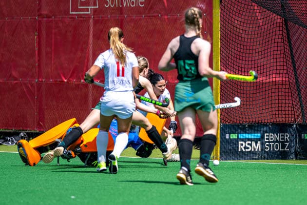 BHC 1 Ladies Club Raffelberg Field Hockey, 2 Playdown Match, 1 Bundesliga, Women Bremen, Germany, 23 05 26 BHC 1 Ladies Club Raffelberg at Bremer Hockey Club e V on 23 05 2026 in Bremen, Germany Photo by Axel Kaste Goal Shot Delfina Granatto, BHC Bremen Bremer Hockey Club e V Free Hanseatic City of Bremen Germany BHC Damen - Raffelberg 3-1 23.5.26 LR-4473