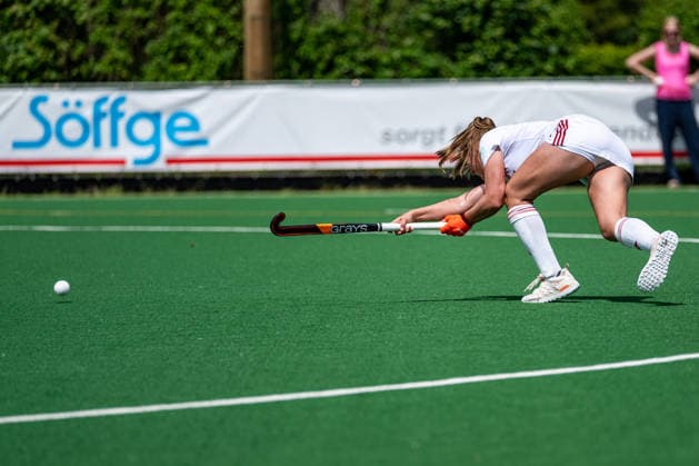 BHC 1 Ladies Club Raffelberg Field Hockey, 2 Playdown Match, 1 Bundesliga, Women Bremen, Germany, 23 05 26 BHC 1 Ladies Club Raffelberg at Bremer Hockey Club e V on 23 05 2026 in Bremen, Germany Photo by Axel Kaste Corner Shot Goal, Lena Frerichs BHC Bremen Bremer Hockey Club e V Free Hanseatic City of Bremen Germany BHC Damen - Raffelberg 3-1 23.5.26 LR-4632