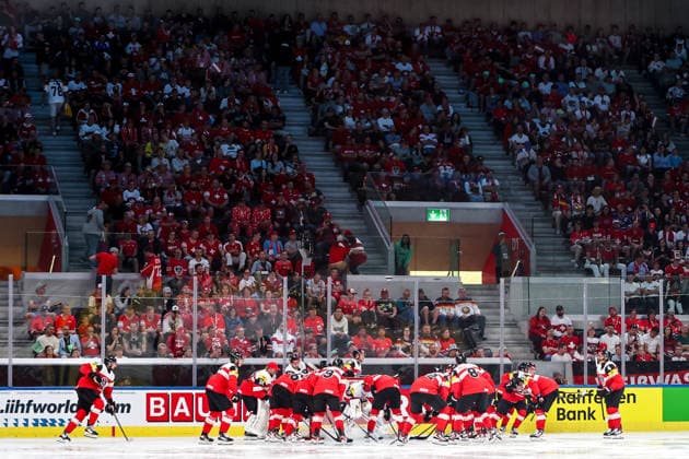 Ice hockey, Eishockey - IIHF WC 2026 ZURICH,SWITZERLAND,23.MAY.26 - ICE HOCKEY - IIHF Ice Hockey World Championship, WM, Weltmeisterschaft 2026, group stage, Austria vs Germany. Image shows the players of Austria.  GEPAxpictures xMaticxKlansek