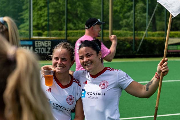 BHC 1 Damen Club Raffelberg Feldhockey, 2 Playdown Spiel, 1 Bundesliga, Frauen Bremen, Germany, 23 05 26 BHC 1 Damen Club Raffelberg im Bremer Hockey Club e V am 23 05 2026 in Bremen, Germany Photo by Axel Kaste Manuela Ghigliotti Delfina Granatto Bremen Bremer Hockey Club e V Freie Hansestadt Bremen Germany BHC Damen - Raffelberg 3-1 23.5.26 LR-4976